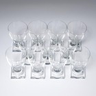 Antique Heavy Square Base Georgian Cut Glass Rummer Glasses 11pc Lot 19th C