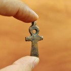 Unique Antique Copper brass Egyptian Amulet Of Ancient Cross Ankh Key Of Life