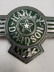 Harley Davidson Metal Emblem Badge  Fuel Tank  8 25    X 3 25    Adhesive