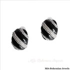 Black And Silver Dome Studs