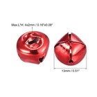 80pcs Jingle Bells 13mm Carbon Steel Craft Bells For Diy Christmas Red