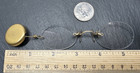 Antique Pince Nez Rimless Glasses   Retractable Chain Brooch M301
