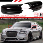 For 11-23 Chrysler 300 M Style Gloss Black Add-on Side Mirror Cover Cap Overlay