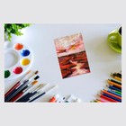Original Aceo Atc Painting Sea Coastal Marsh Water Miniature Small Art