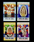 735-738 Papua New Guinea Gogodala Dance Masks Complete Set Mnh See Photos O-611