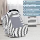 Baby Nursing Cover   Poncho - Multi Use Black And White Stripes Mesh 