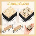 60pcs Small Wooden Letter Stamps  Alphabet Letter Wood Rubber Stamp For Card    