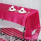 6 Pcs 60x126  Rectangle Satin Tablecloths Wedding Ceremony Party Banquet Linens