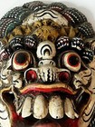 Balinese Barong Mask Hand Carved Painted Wooden Wall Art 10x7    Protector Omen