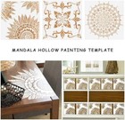 9pack 12 In Large Mandala Wall Stencils For Floor Tile Fabric Furniture Painting