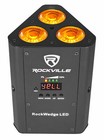 Rockville Rockwedge Package Black  6  Battery Wireless Par Lights charging Case