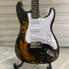 Retro Aged Relic Strat Style Electric Guitar 6 String Vintage Sunburst Ssspickup