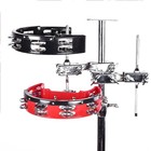 Drum Set Tambourine Hi Hat Mountable 8 Row Jingles Percussion Instrument