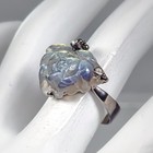 Handmade 10ct  Natural Labradorite Ring 925 Sterling Silver Size 7 5  r431805