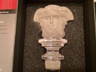 New In Box  Versace Rosenthal Crystal Medusa Head Clear Bottle Stopper With Coa