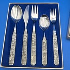 Vtg Konge Tinn Norwegian Pewter Flatware  389 Cutlery Set 6 Boxed Place Sets Nos