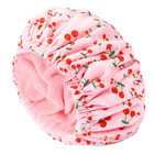 Shower Cap For Women Terry Lined Bath Cap Large Reusable Waterproof Elastic B   