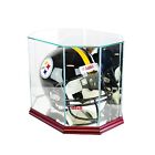 F s Glass mirror Football Helmet Display Case  New Uv  Free Shipping   