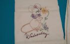 Vintage 2 Hand Embroidered Mice Themed Flour Sack Towels Weds   Sunday