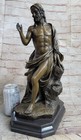 Jesus Welcoming Bronze Sculpture Marble Base Hot Cast Religious Figurine Decor