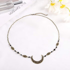 Bohemian Head Chain Jewelry Crescent Crystal Headpiece Flower Hollow Hair Chain