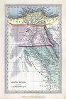 1847 Archer Map Aegyptus Antiqua Ancient Egypt Pyramids Alexandria Thebes Spck