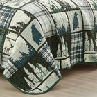 3 Pcs Cabin Lodge Rustic Country Bear Quilt Bedspread Set