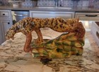 Royal Haeger R 760 Leopard Planter Amber Glaze 1950 Mcm