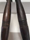 2 Antique Walnut Wood Spindles - Furniture Salvage Repurpose -old Finish 12 