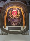 Vintage Natural Light Beer Light Up Cash Register Clock Works Great
