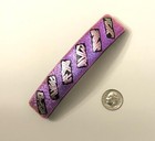 Handmade By Janet Wolery - 4  Dichroic Fused Glass Barrette - Geodesic Violet