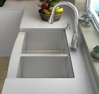 Zuhne Farmhouse Apron 60 40 Double Bowl 16 Gauge Stainless Steel Kitchen Sink