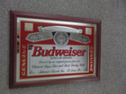 Vtg 1998 Budweiser  king Of Beer  20 x 27  Wood Framed Mirror