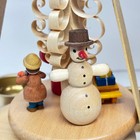 Richard Glasser German Christmas Pyramid Carousel Santa Snowman Wood  11  New