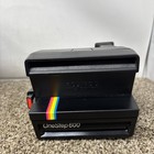 Vtg Polaroid One Step 600 Rainbow Stripe Camera Original Box   Flash Untested