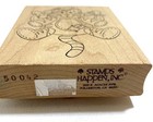Country Stitched Cat Angel Rubber Stamp Wood Mount Stamps Happen 2 75x3 5 