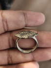 Ancient Bronze Ring Genuine Roman Byzantine Ornamented Collectible Dark Patina