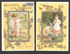 1887 Calendar Us Presidents Holiday Shakespeare Marcus Ward Victorian Trade Card