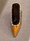 Vintage High Heal Shoe Pin Cushion Leather - Beaded  sold As Is 