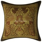 Decorative Home Decor 12 X 12 In Boho Cushion Cover Brocade Jacquard Pillow Case