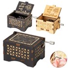 Wooden Music Box Mom dad To Daughter -you Are My Sunshine Engraved Toy Kid Gift