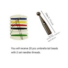 20 Pcs Metal Folding Umbrella Tips Parts  Universal Tail Beads As Shown