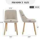 Dining Chairs Set Of 2 modern Upholstered Kitchen Chairs With Ergonomic Back    