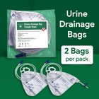 Urine Catheter Bags For Men And Women - 2 2000ml Overnight Bedside Drainage Bag