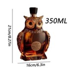 Alcohol Decanter 350ml Owl Shape Vintage Wine Decanter Glass Bottle