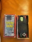 Coffin Bank Vintage Tin Coin Bank Automatic Action 1960   s Japan Clean Works