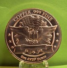 1 Ounce Saint Gaudens Copper Round  999 Fine Copper Bullion 1 Avdp Ounce Bc-328