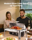 Vevor Roll Top Chafing Dish Buffet Complete Set  9qt Stainless Steel Silver