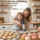 Stainless Steel Cookie Press Gun Kit 13 Discs 8 Nozzles Baking Decorator