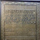 Antique 1832 Elizabeth Shades Needlework Alphabet English Sampler Framed 15   x23   